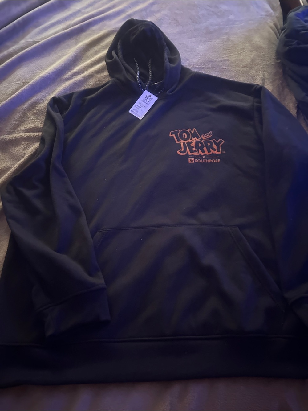 South Pole Black Tom and Jerry Logo Pullover Hoodie